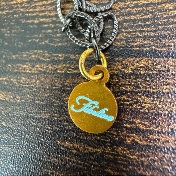 Bohemian Black and Silver Cream Feather Pendant Necklace Carved Resin Rhinestone - Picture 7 of 9